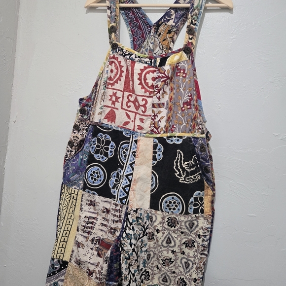 Sacred Threads Patchwork Overalls - Picture 2 of 4
